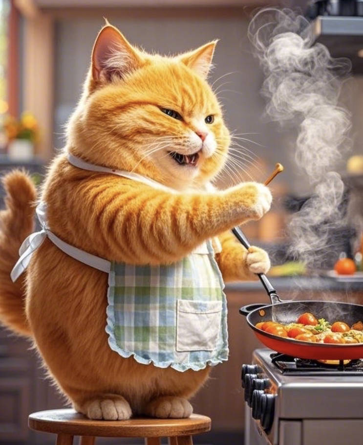 AI风向标课程:教你制作AI小橘猫做饭/种菜/一键换装/宠物摆摊等视频